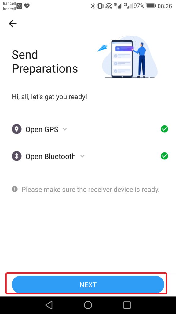 دسترسیها برای ارسال فایل