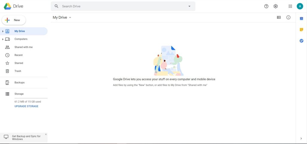 پنل گوگل درایو